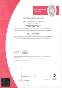 certificato ISO 9001:2000